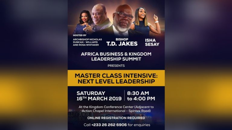 Master Class Intensive: Next Level Leadership With T.D. Jakes