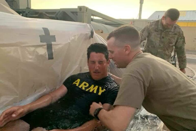Soldiers Baptized in ‘Makeshift Tub’ at California Base