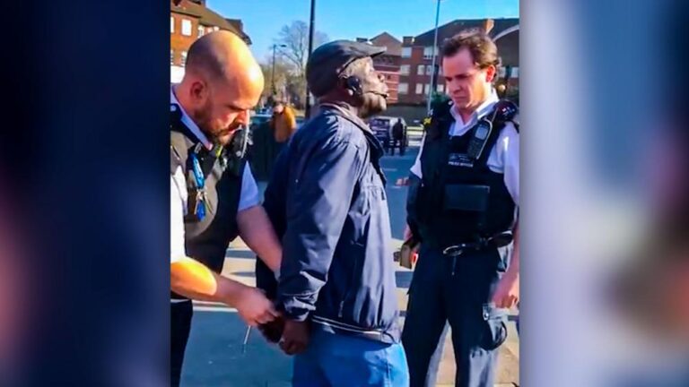 ‘Trust in Christ for Eternal Salvation,’ says an elderly street preacher, after being charged with ‘hate speech.’
