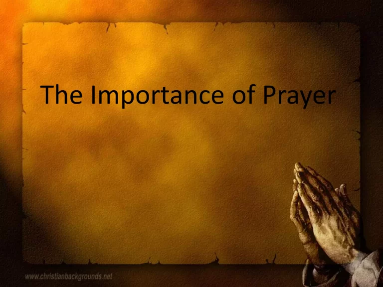 The Importance of Praying as Christians